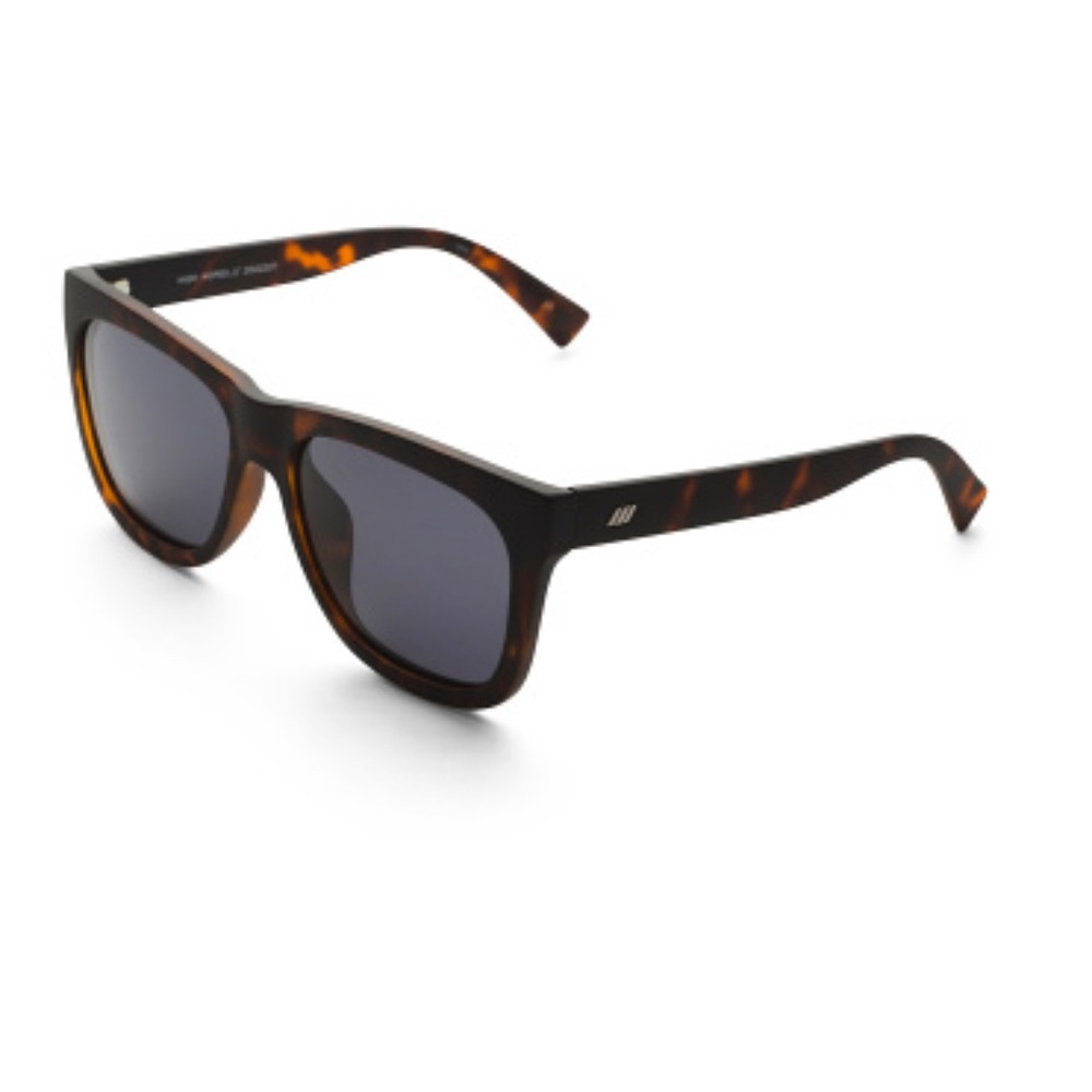 NWT Le Specs High Hopes 2002227 Matte Tort/Smoke Polarized Sunglasses